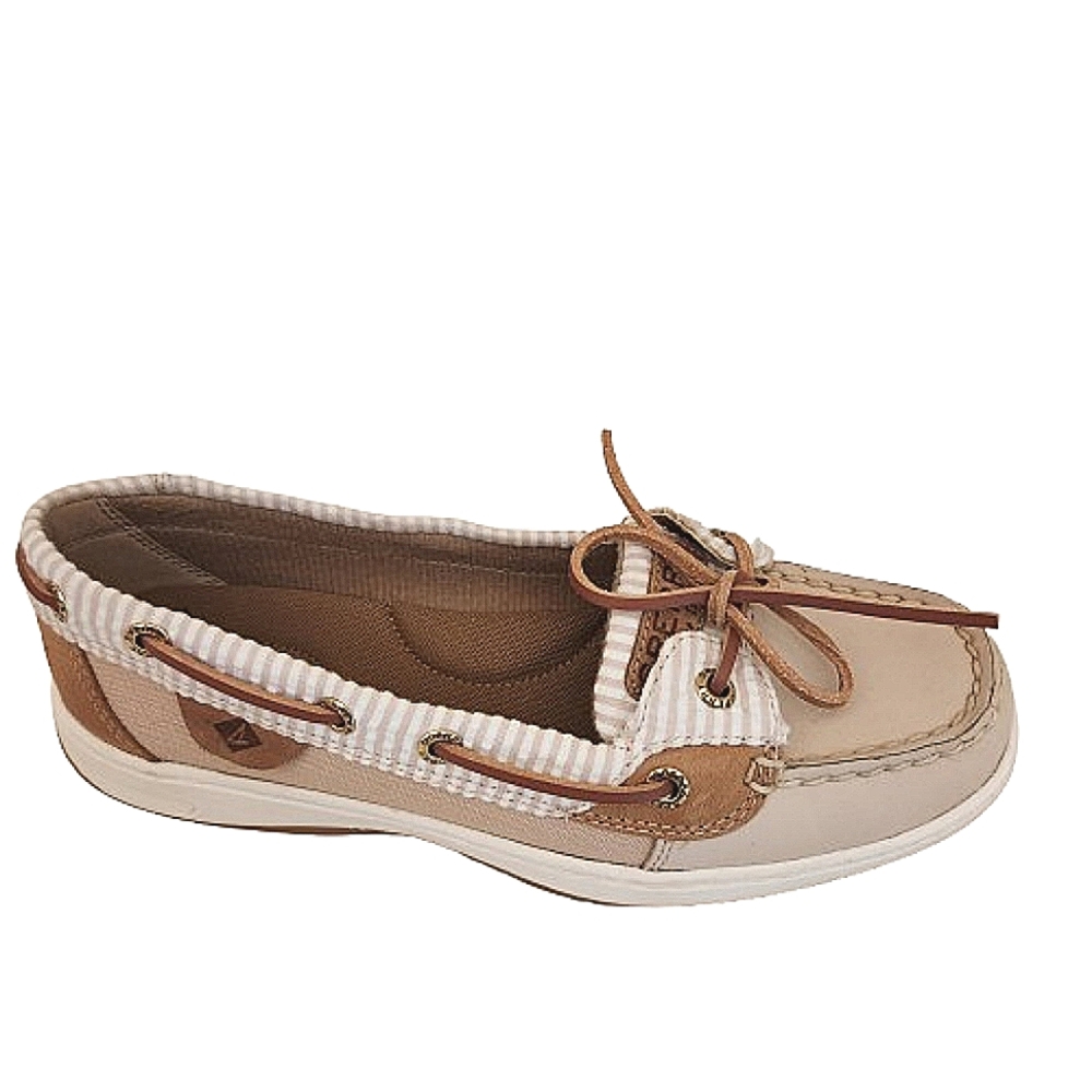 Sperry Angelfish Tan Boat Shoes Size 6.5M